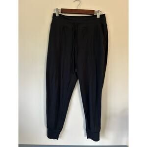 Lole Womens black joggers size M elastic waist cuffed at hem super soft